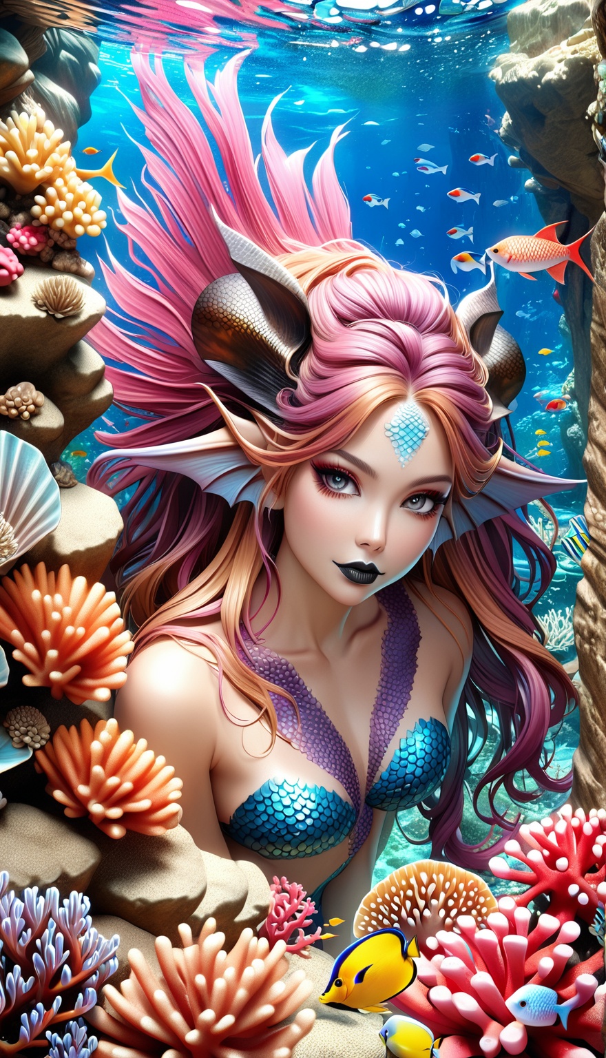 1evil_mermaid,  monster,  warrior on Tensor.Art
