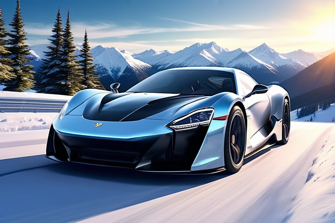 realistic photo of vision next 100,sports car,shiny spinning wheels,glossy alloy rims,bright turned on head lights,shiny and reflective body,racing livery,driving at high speed in a snow mountain,front side view, 
BREAK
Backdrop:beautiful snow mountain,tree,snow,sky,cloud,
BREAK
ek_ph0t0_b00ster,ek_real_b00ster,ek_art_b00ster, ek_car_b00ster