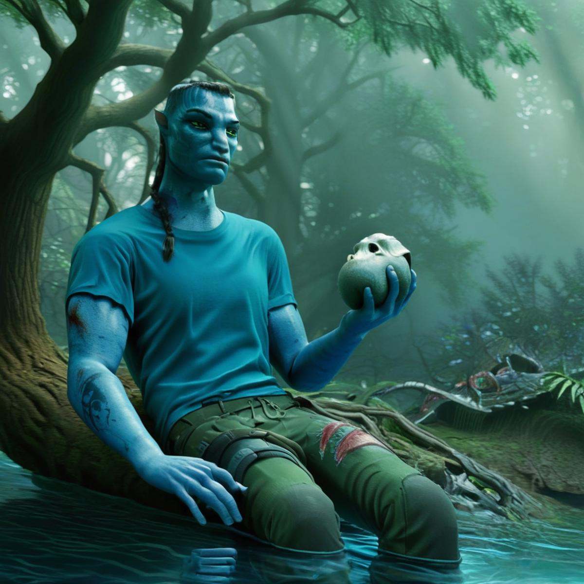 milesquaritch,  tattoo,  blue shirt on Tensor.Art