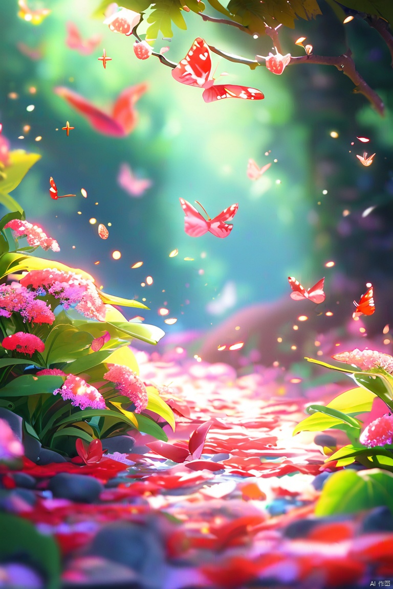ArtComposition,creative picture,Poster,official art,design,Surreal,(8k, Best quality, Masterpiece),(magazine cover:1.2),Super Detail,Petal,forest,Firefly,Particles,Poster,design,3D art,A nice composition.,Surreal,OC render,Complex,details,Ray tracing,Depth of field,Beautiful creative picture,(exquisite text layout:1.2),(large theme text:1.5),haibao,(masterpiece, top quality, best quality, official art, beautiful and aesthetic:1.2)