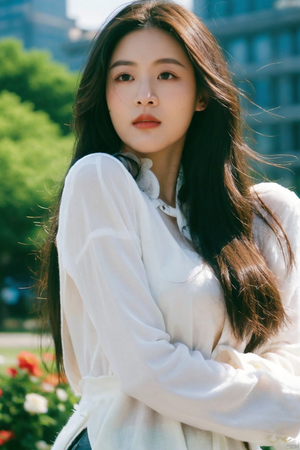 cinematic photo official art,unity 8k wallpaper,ultra detailed,aesthetic,masterpiece,best quality,photorealistic,entangle,mandala,tangle,entangle,1girl,cowboy shot,ecstasy of flower,dynamic angle,the most beautiful form of chaos,elegant,a brutalist designed,vivid colours,romanticism,atmospheric . 35mm photograph,film,bokeh,professional,4k,highly detailed,skin detail realistic,ultra realistic,long hair,black hair,straight hair,eyes detail,brown eyes,light in eyes,Easterners,