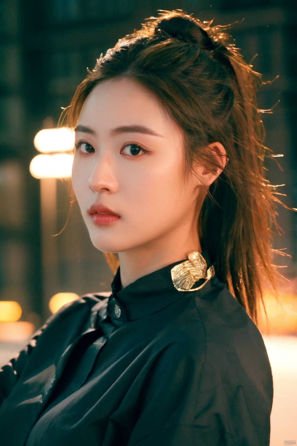  (RAW photo, 4k, realistic, exquisitely detailed skin),masterpiece,best quality,unity 8k wallpaper,ultra detailed,cinematic look,natural skin texture,extremely realistic skin texture,finely detailed face,(film grain:1.2),cinematic angle,Fujifilm XT3,,(highlydetailed),(night scene),(street corner),(1girl),(detailed lighting),(contrast),(mysterious atmosphere),,vivid illumination,,masterful technique,,harmonious composition,,immersive atmosphere,,stunning visuals,