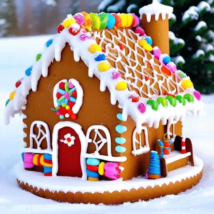 Gingerbread House Enhancer [2xIMG-AT-HunyuanDiT] by REYA_012 on Tensor.Art