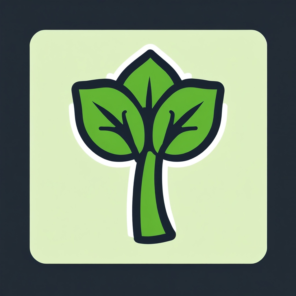 a modern logo or icon, spinach leaf, fresh and clean, simple, minimalist, vector
