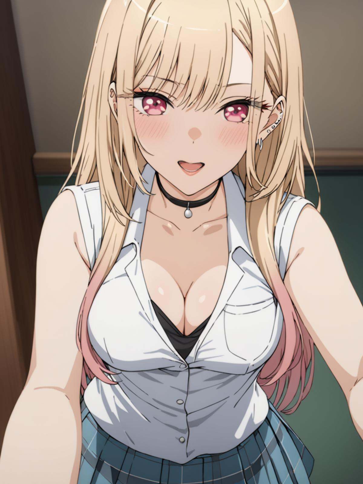 kitagawa marin,  earrings,  pierced ears on Tensor.Art