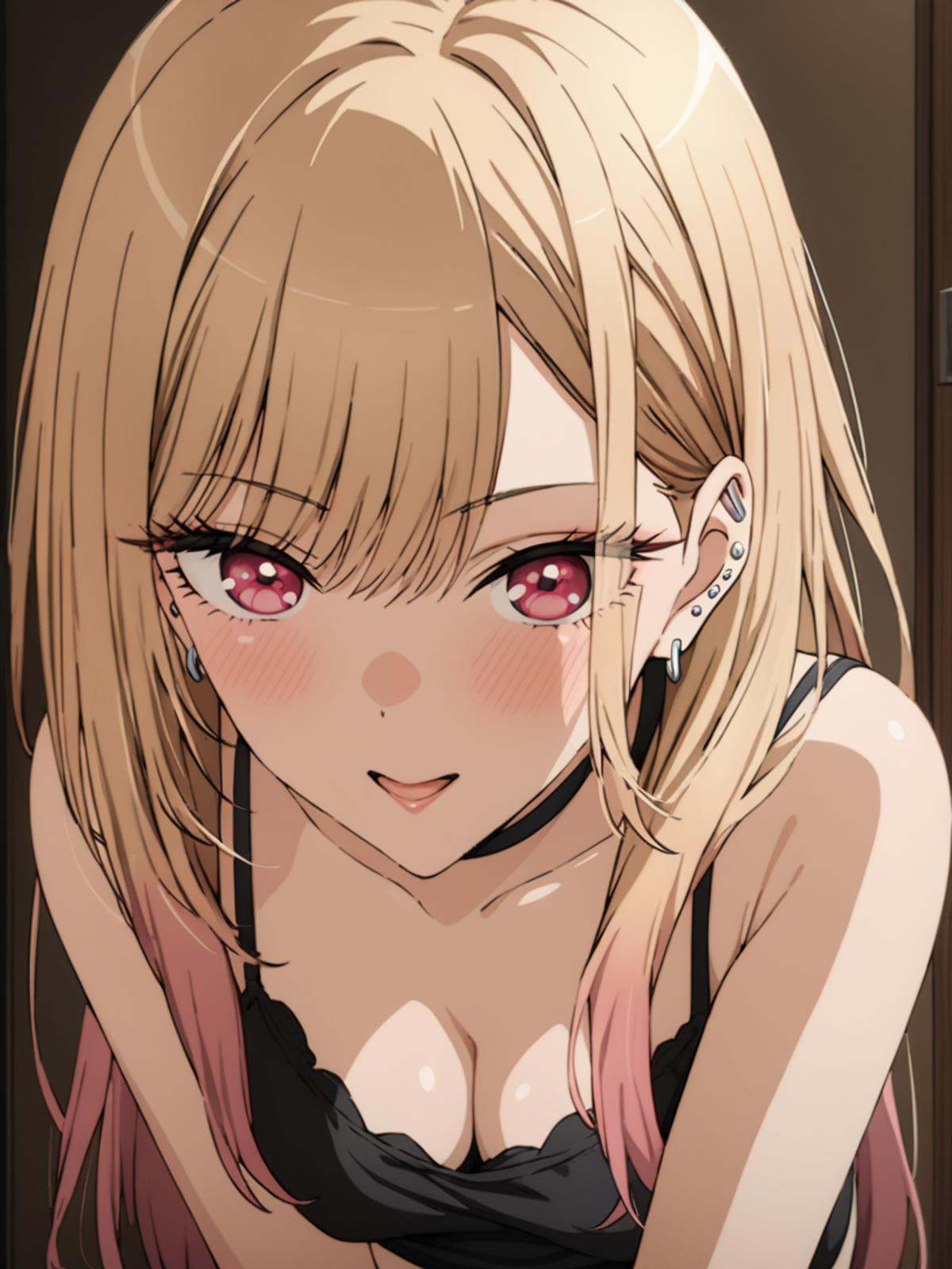 kitagawa marin,  earrings,  pierced ears on Tensor.Art