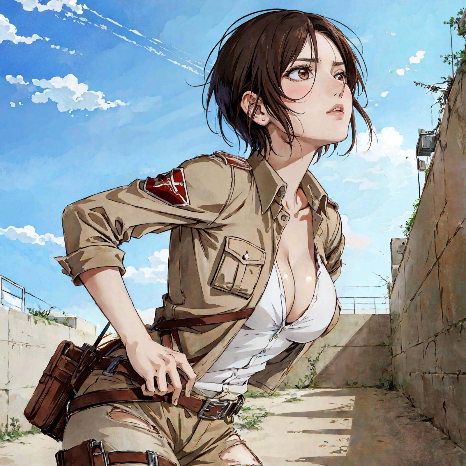 Mikasa Ackerman,  Attack on titan,  big breasts on Tensor.Art