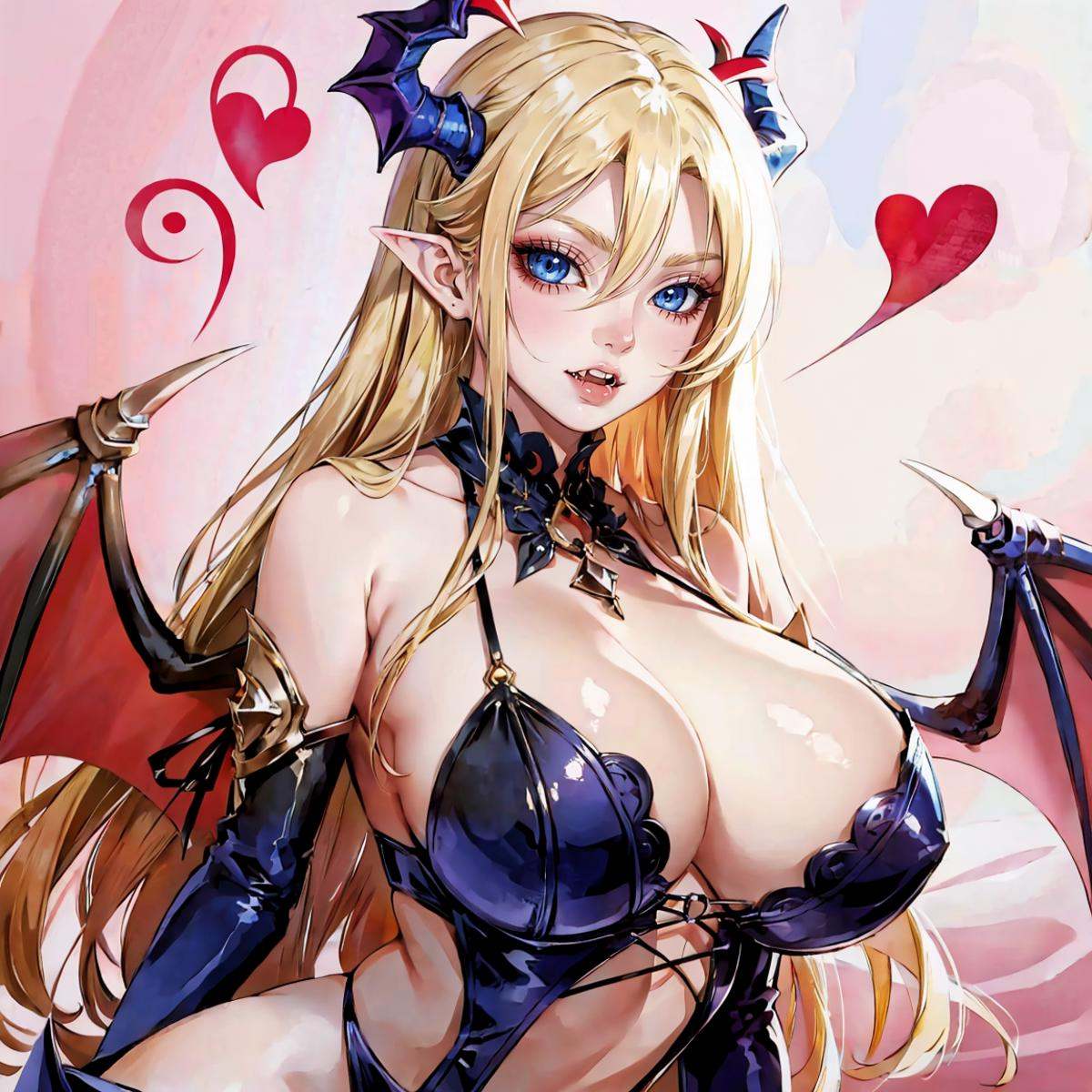 1 female,  18 yo,  blonde long hair on Tensor.Art