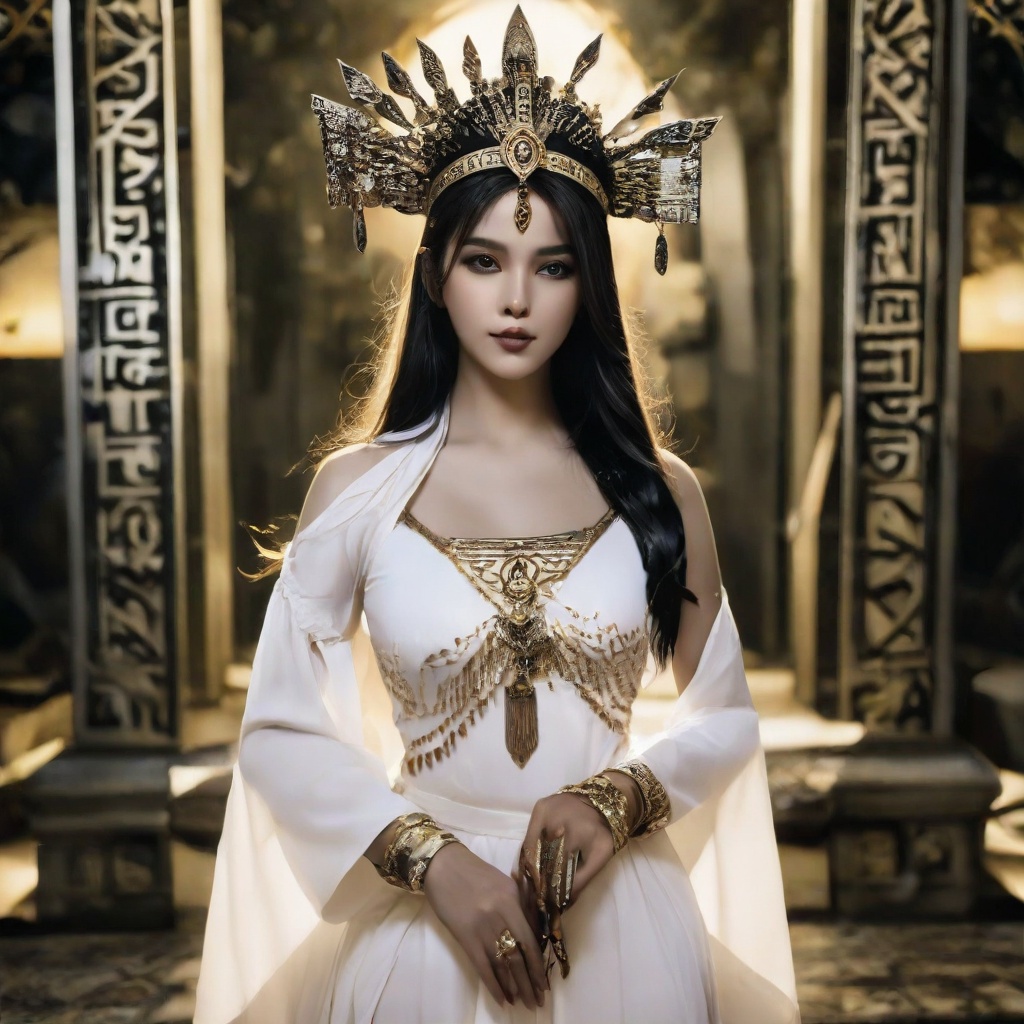 1 girl,  high priestess,  fashion model pose on Tensor.Art