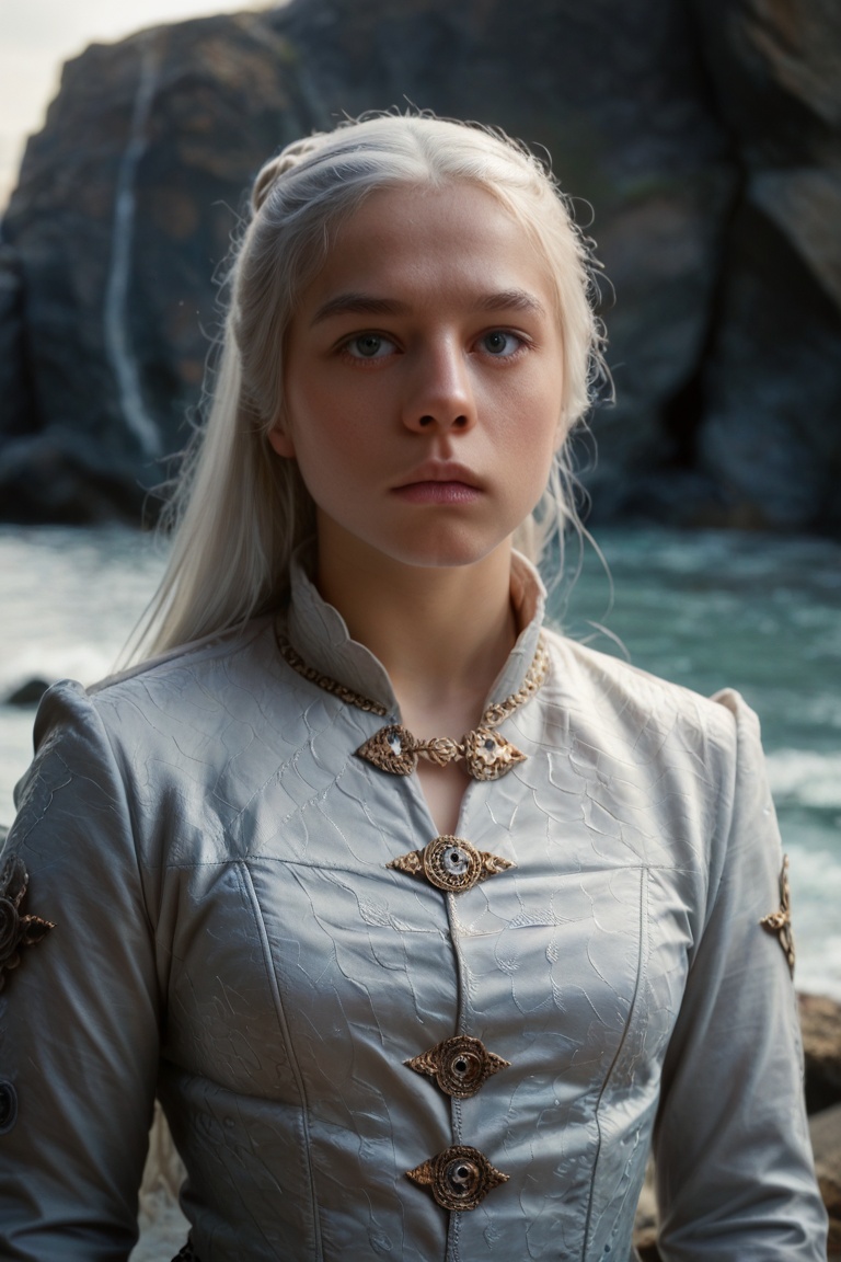 Front view,  Silver hair,  Rhaenyra on Tensor.Art