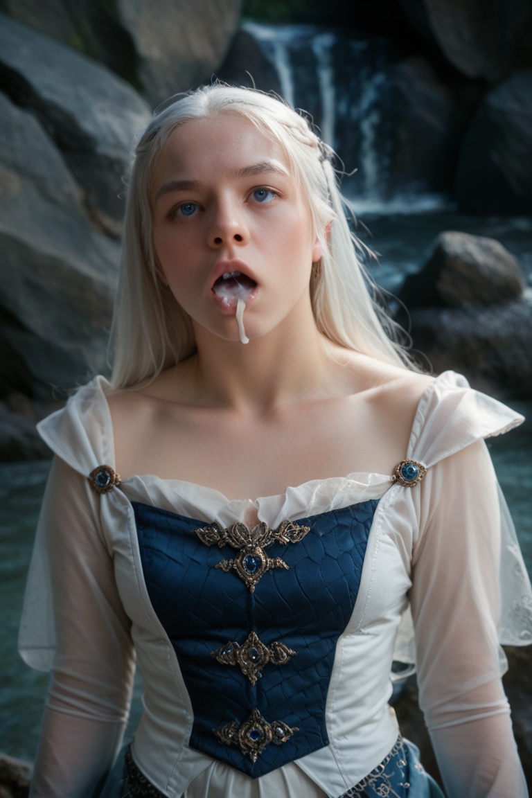 Cum in mouth,  Front view,  Silver hair on Tensor.Art