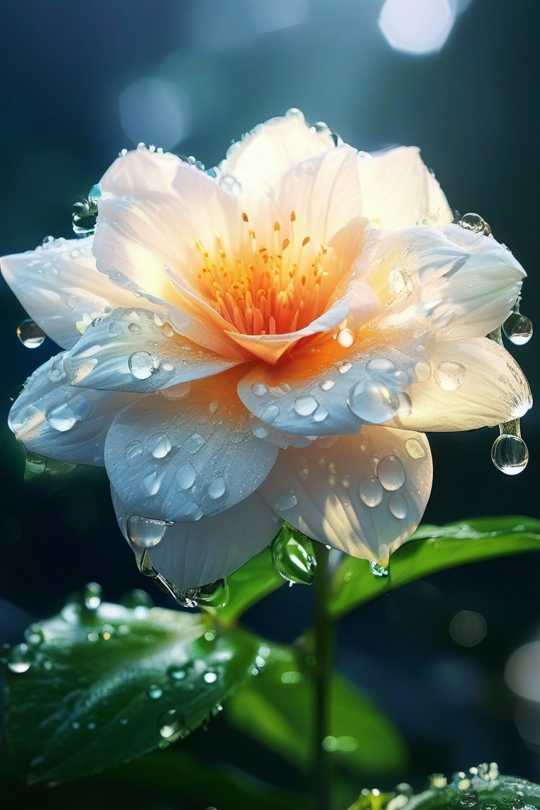 bloom flower with dew in the morning,  High quality,  8k hd on Tensor.Art