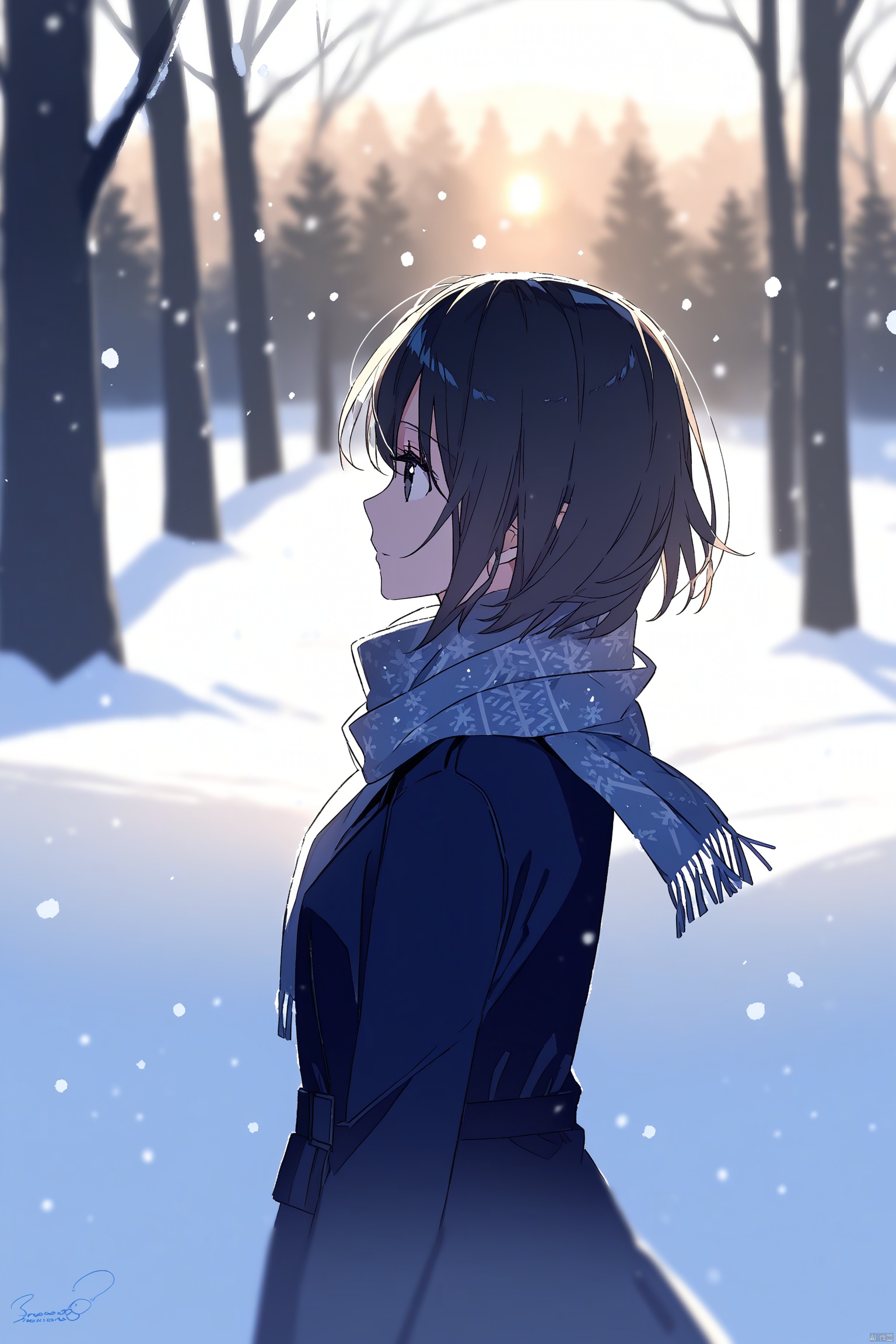 1girl,  solo,  scarf by 叫我浅笑大人就好了 on Tensor.Art