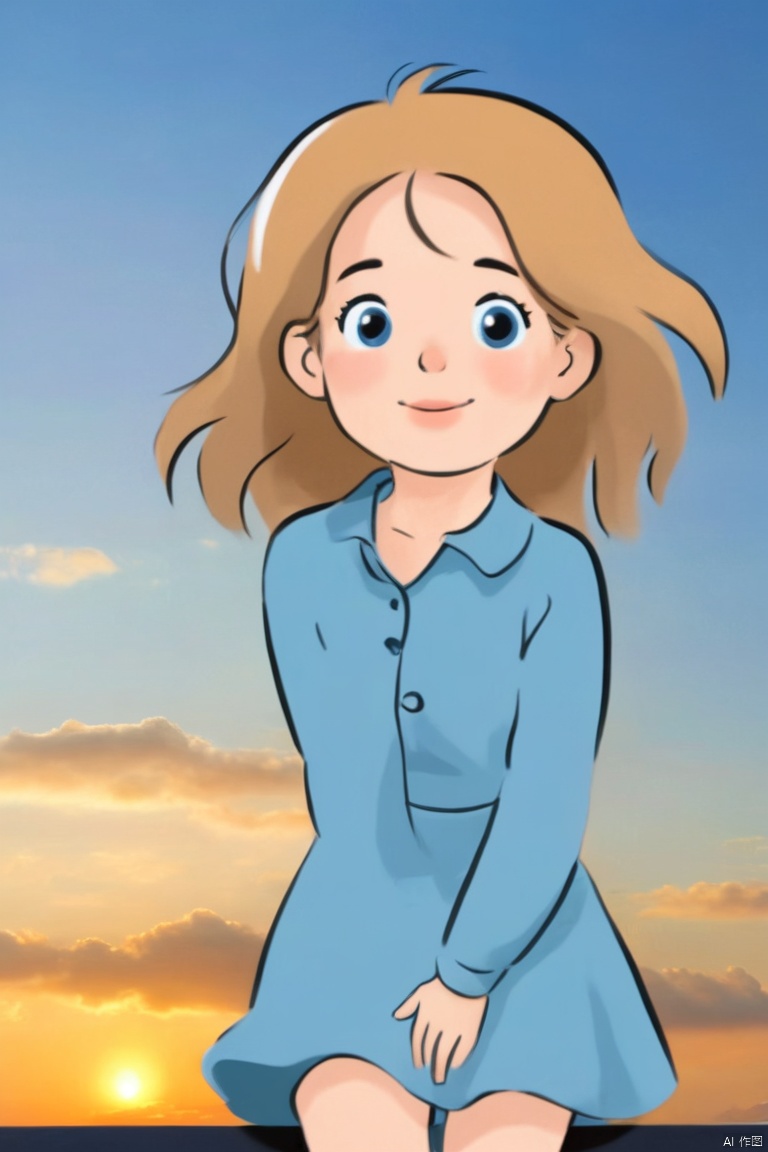 1girl,line art,sky,（Cartoon characters：1.05）

(masterpiece:1.5),