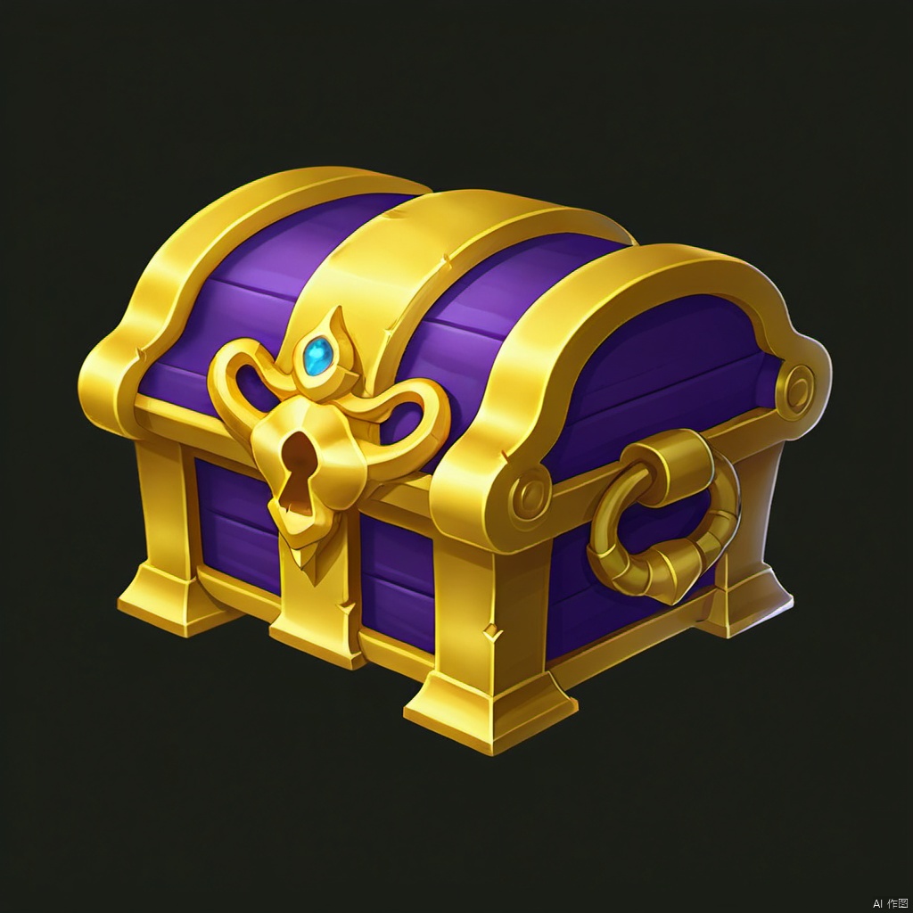 Game props. A beautiful Dragon King treasure chest with fantastic design