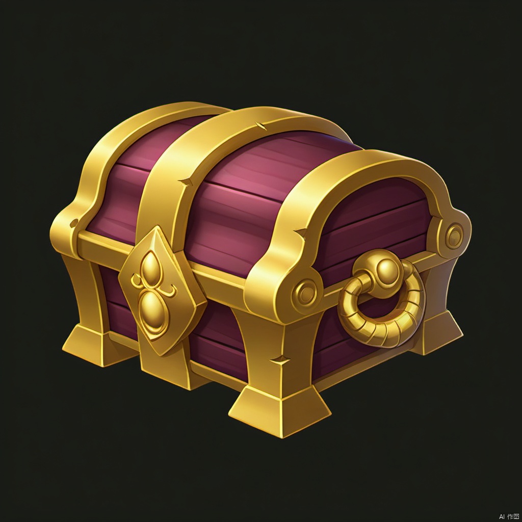 Game props. A beautiful Dragon King treasure chest with fantastic design
