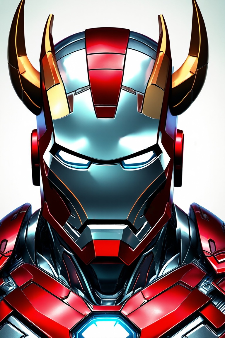 Inspired by the Japanese oni mask,  this iron man superhero iteration features a menacing yet powerful presence. The intri...
