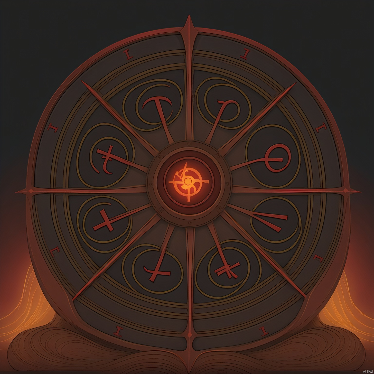 Hyperrealistic fantasy theme, the Devil's Wheel,