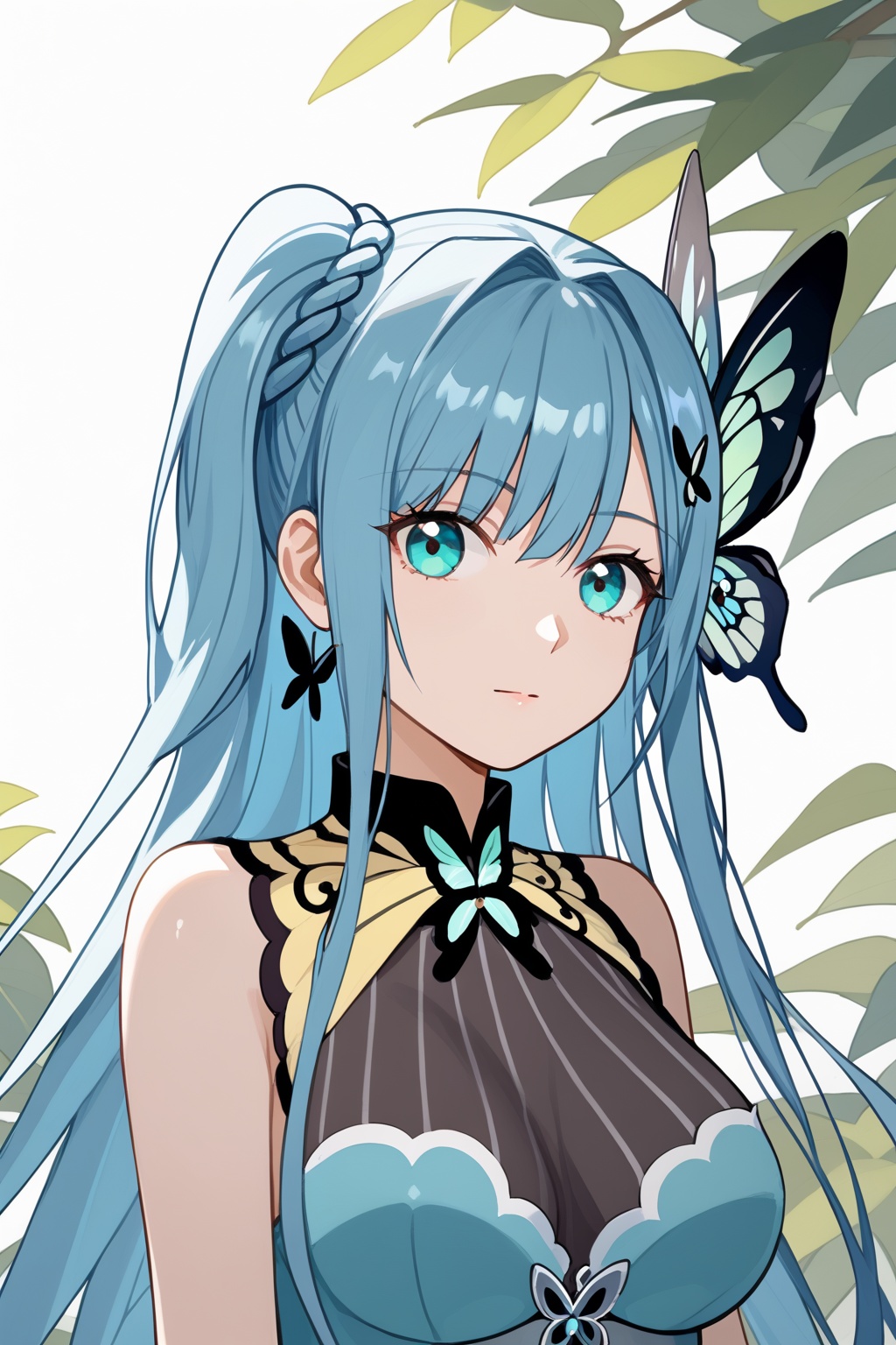 1girl,  hair ornament,  bangs on Tensor.Art