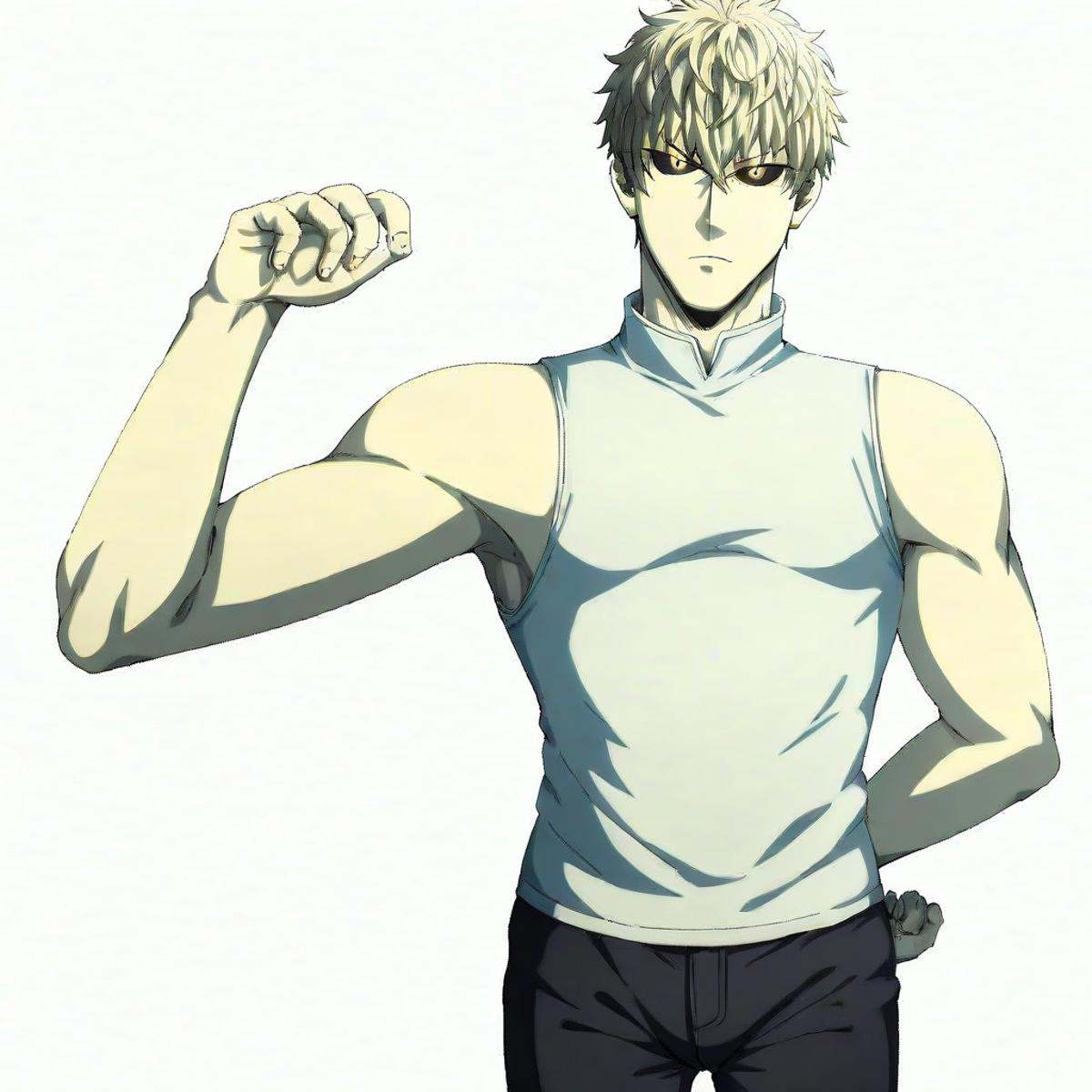 white background,  male focus,  upper body on Tensor.Art