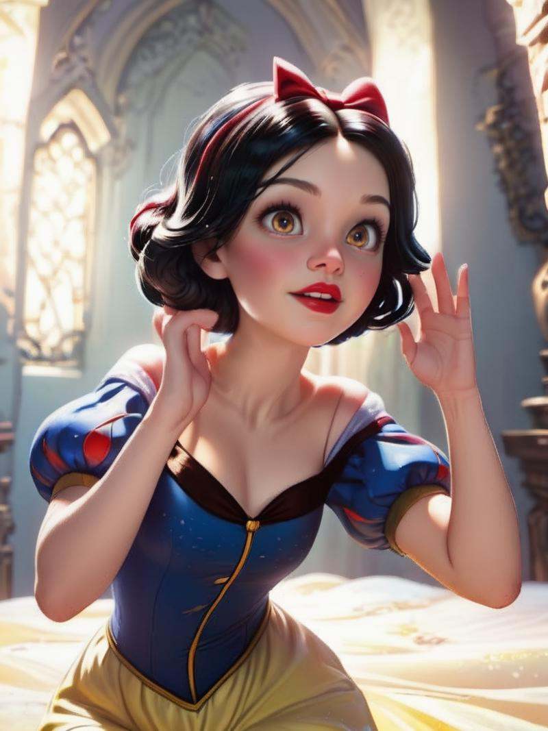 snow white in bedroom score_9,  score_8_up,  score_8 on Tensor.Art