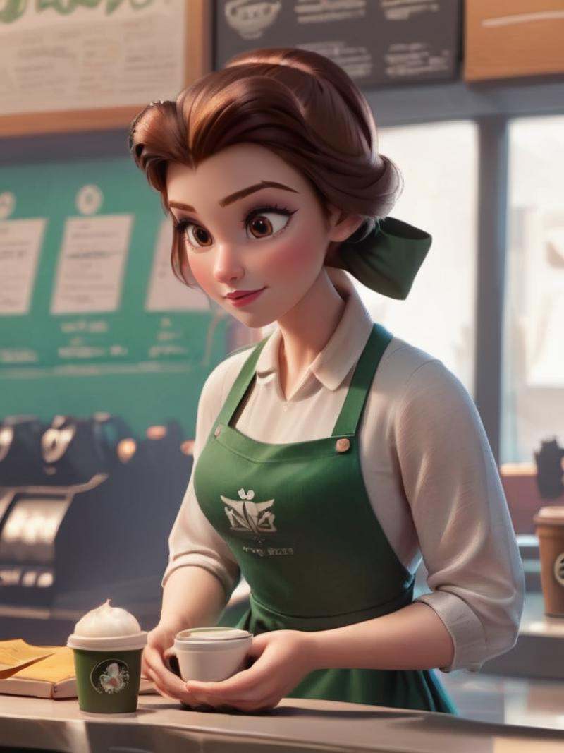 belle in coffee shopscore_9,  score_8_up,  score_8 on Tensor.Art