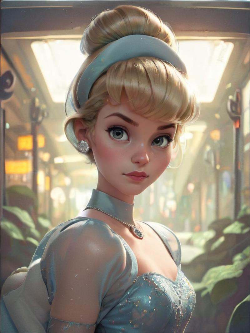 cinderella in train score_9,  score_8_up,  score_8 on Tensor.Art