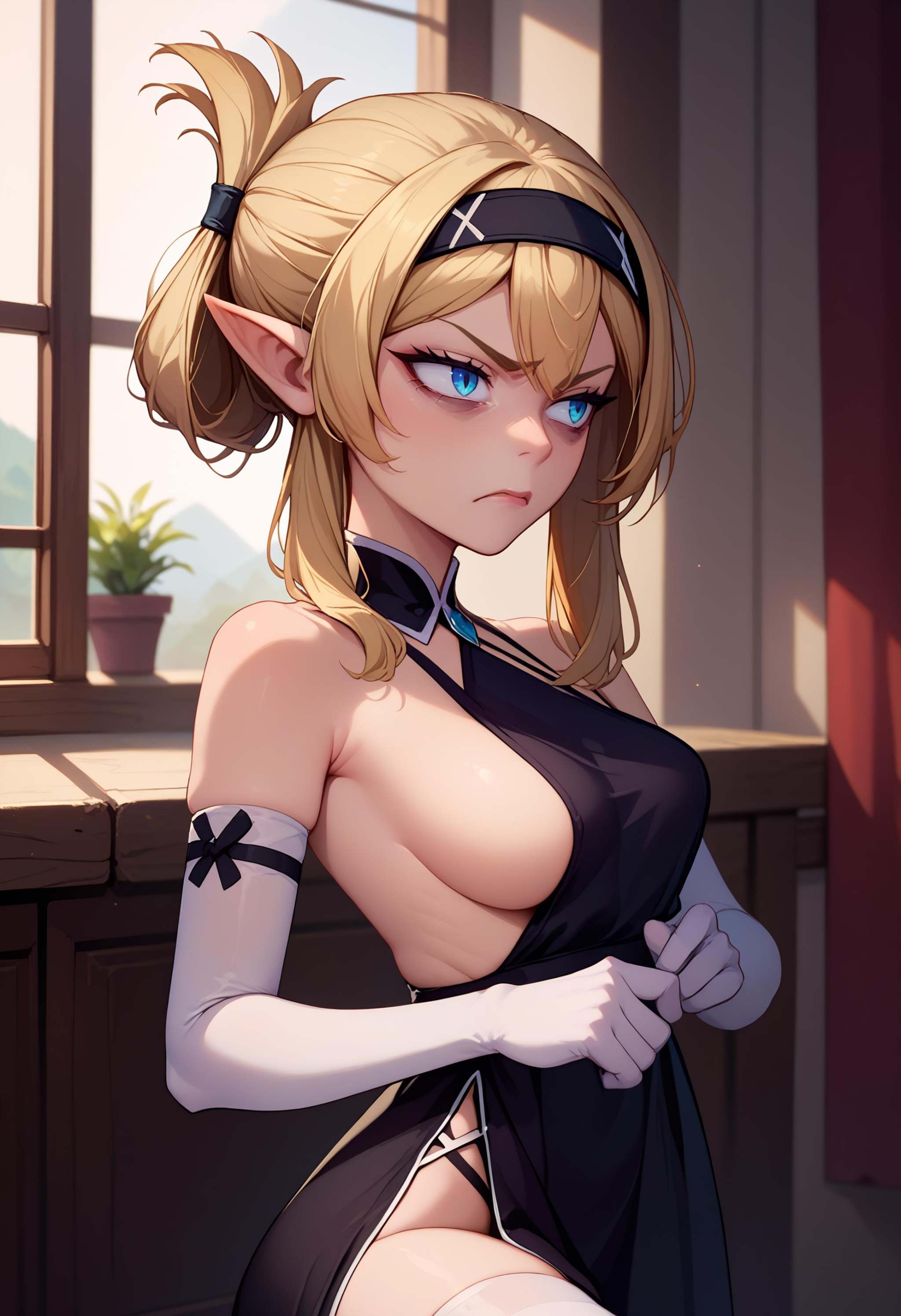 score_9,  score_8_up,  score_7_up BREAK disgusted face on Tensor.Art