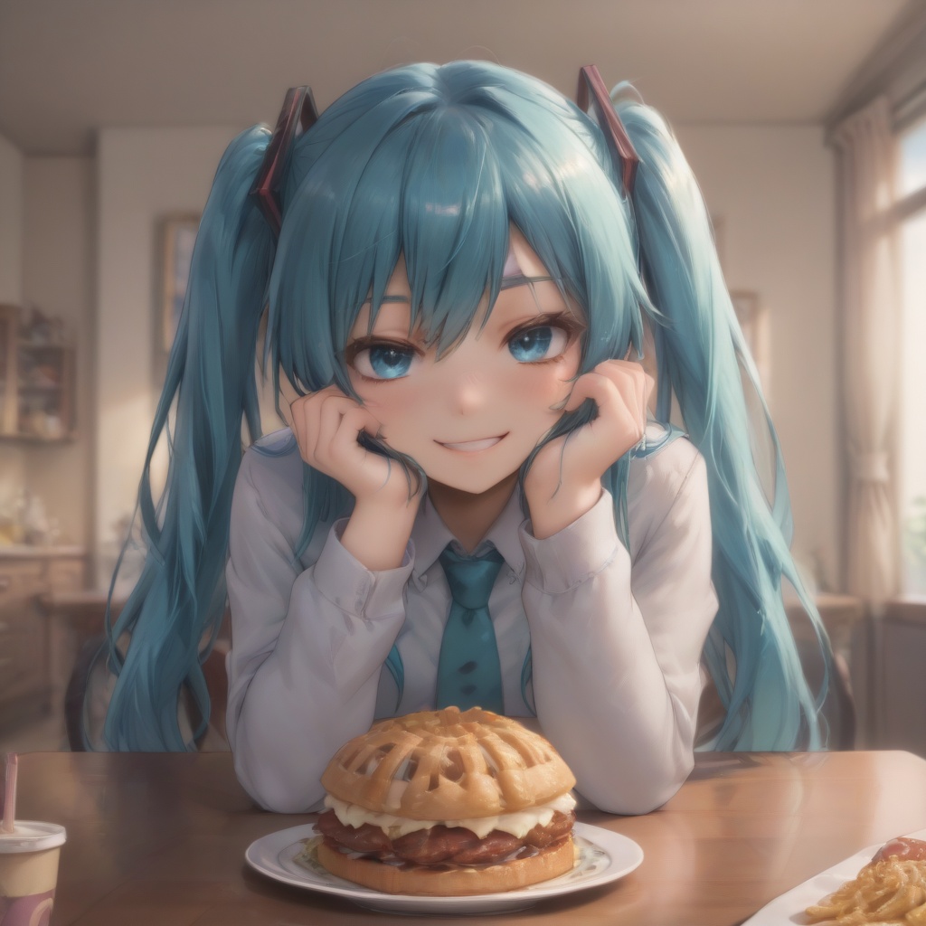 masterpiece,  cartoon,  hatsune miku on Tensor.Art