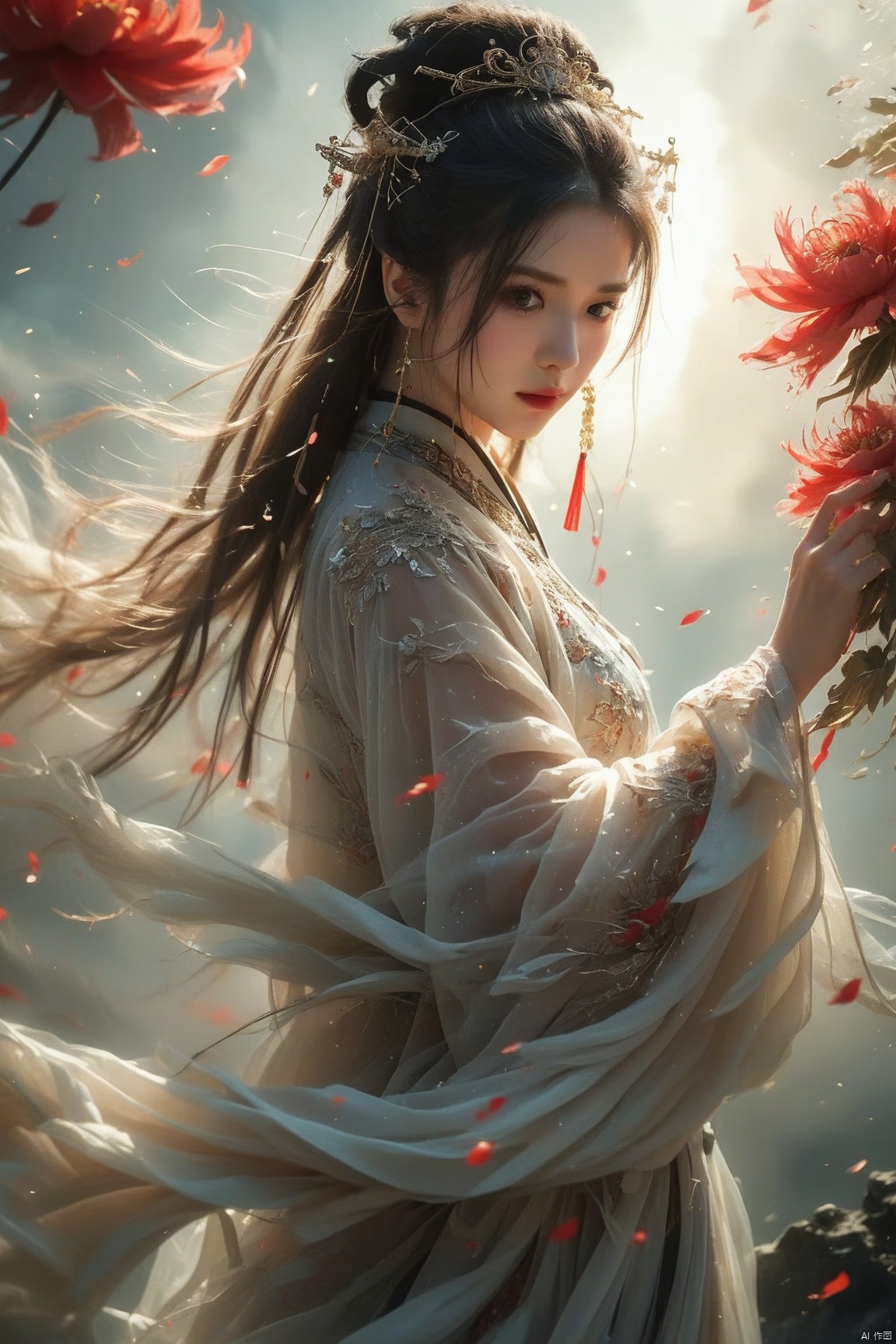 一个中国汉服美女