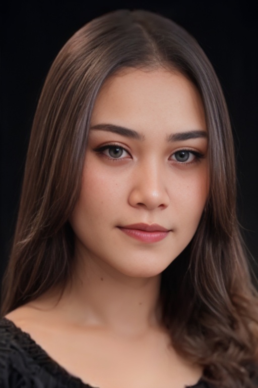 Generate hyper realistic image of a portrait of woman ,  (25 years old),  smile on Tensor.Art