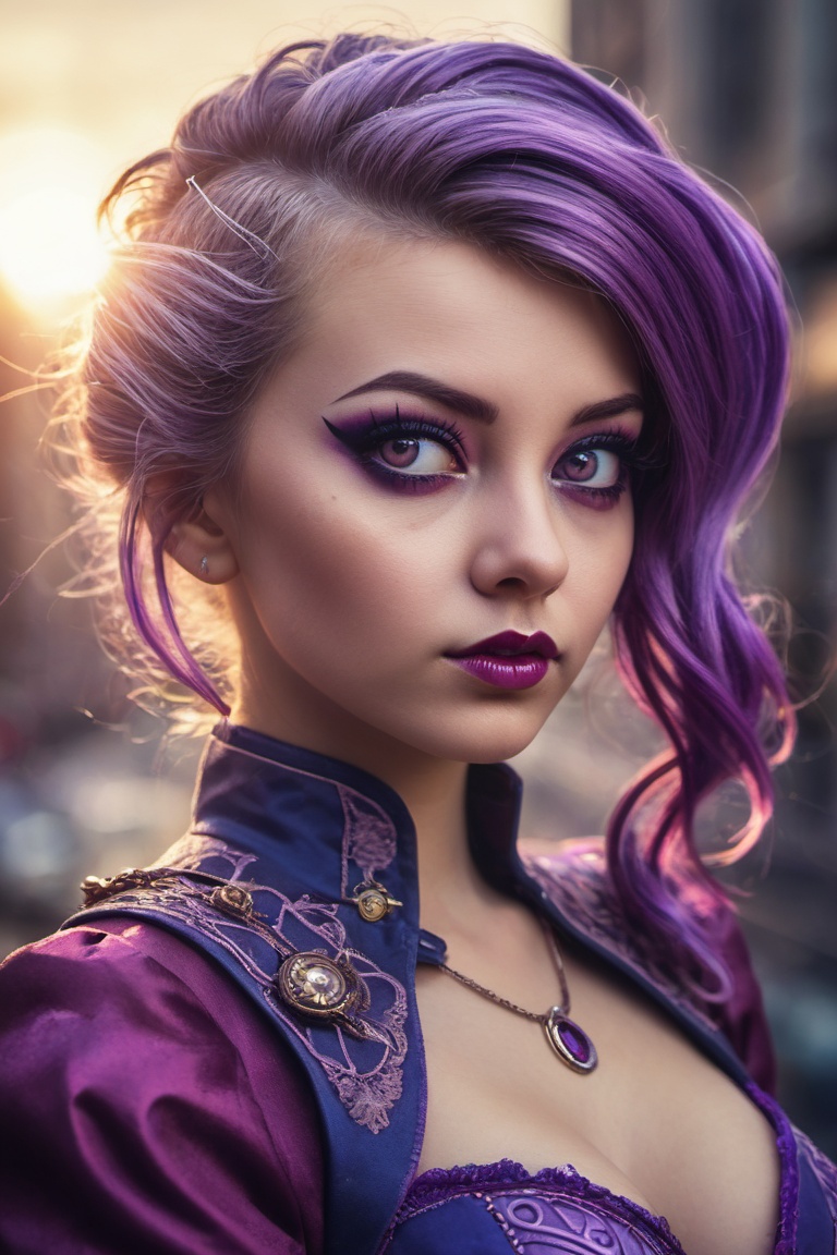 portrait,  close up of a Eye-catching Empire ,  she is from the Postwar Era on Tensor.Art