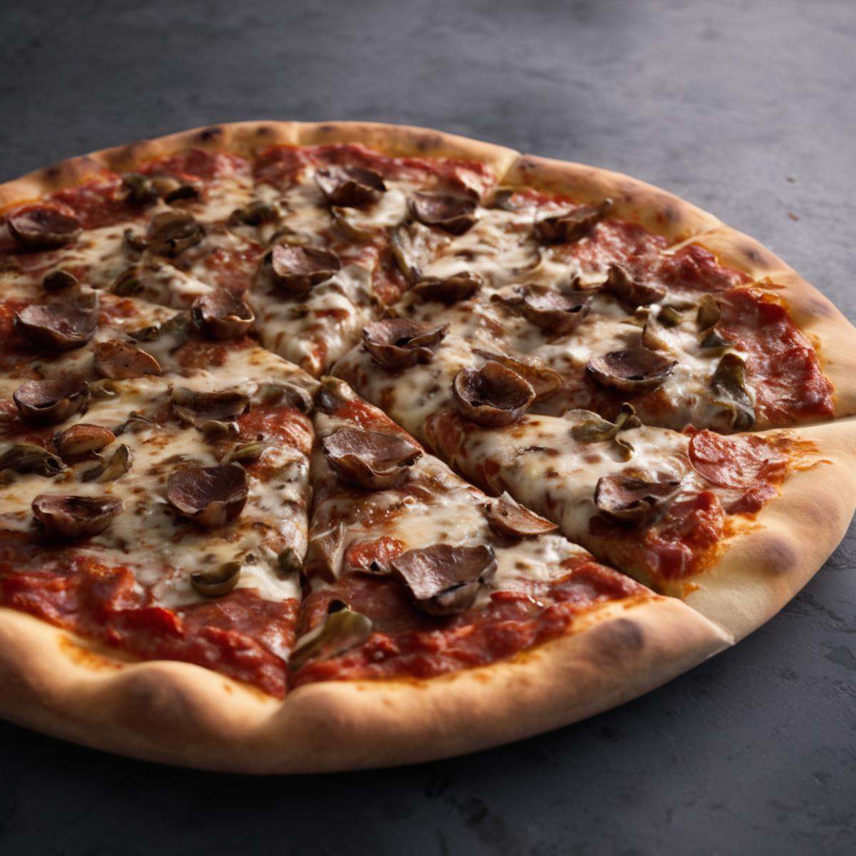 cinematic film still of An Unreal Engine image of a close up of a pizza with flames,  1girl,  solo on Tensor.Art
