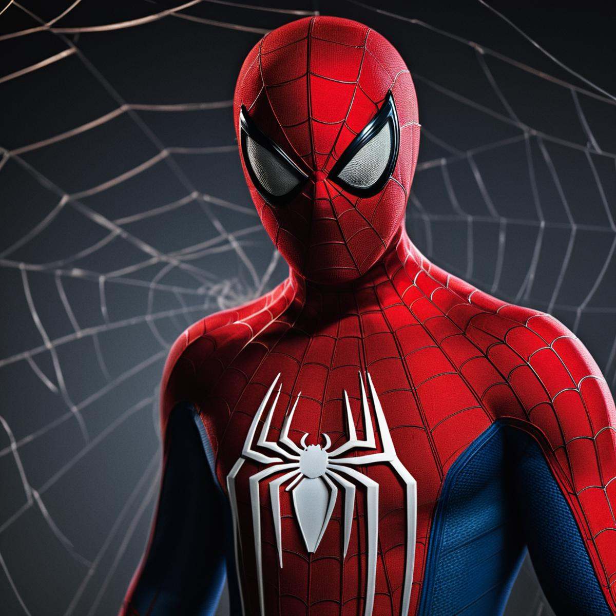 cinematic film still of sharp detailed,  a man in a spider - man suit poses for a picture,  solo on Tensor.Art