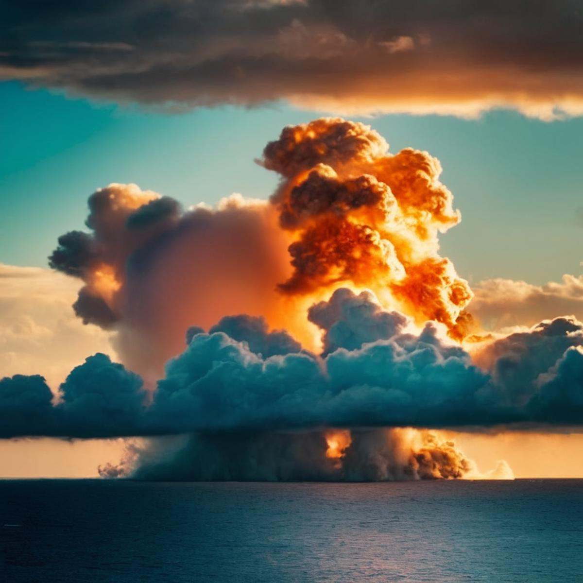 cinematic film still of An landscape winning bayhem movie for Best polarized Cinematography a large explosion of colorful...