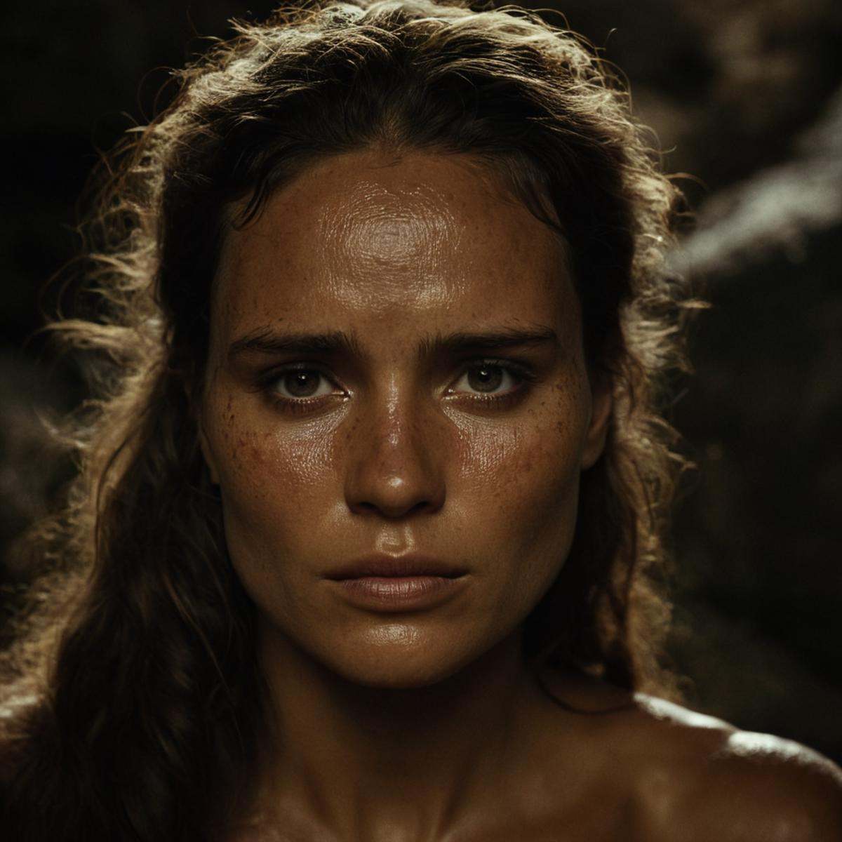 cinematic film still of perfection style detailed underexposedAn award winning prehistorical extreame closeup movie for Be...