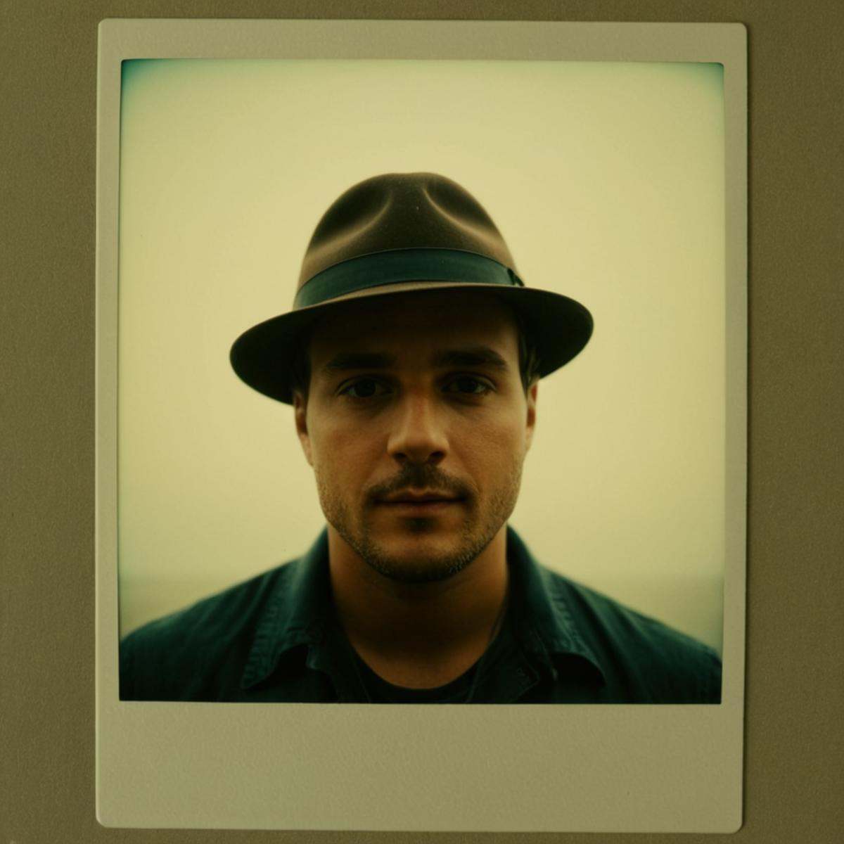 cinematic film still of perfect hand perfection style detailed Polaroid stylePolaroid instant film photography of a man wi...