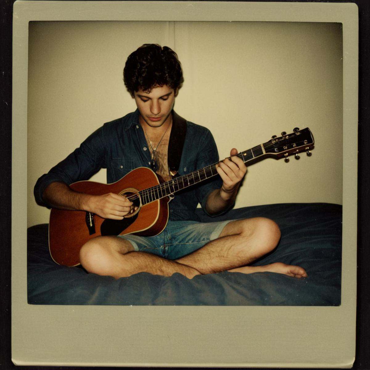 analog film photo of perfect hand perfection style detailed Polaroid stylePolaroid instant film photography of man sitting...