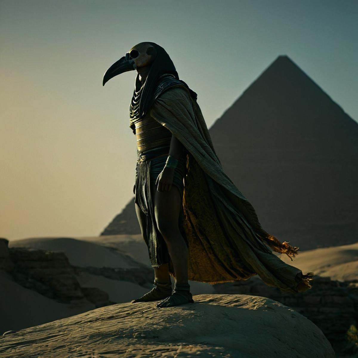 cinematic film still of 0 realism perfect Unreal Engine style Chiaroscuro Lighting Style ancient egyptian styleLong time a...