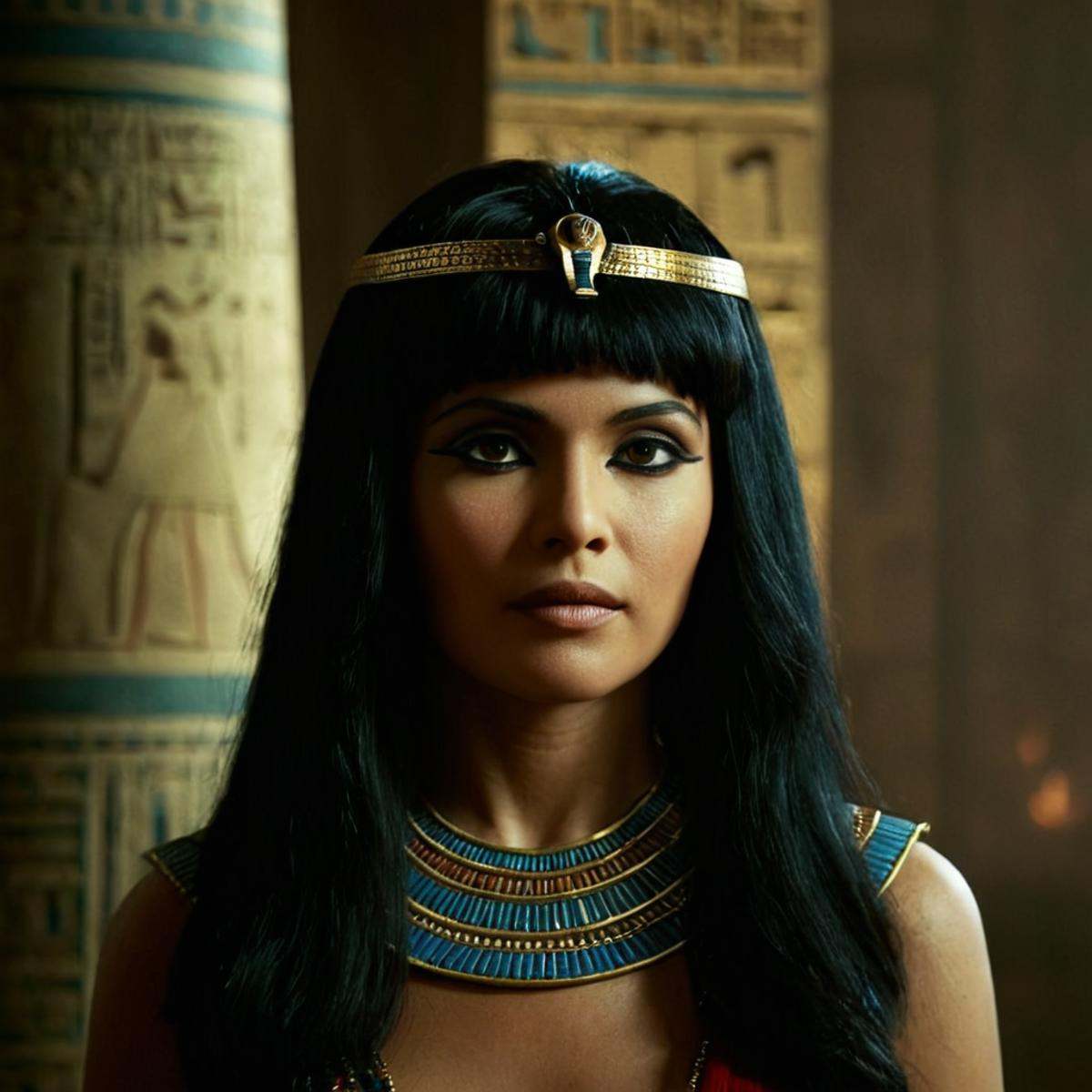 cinematic film still of 0 realism perfect Unreal Engine style Chiaroscuro Lighting Style ancient egyptian styleLong time a...