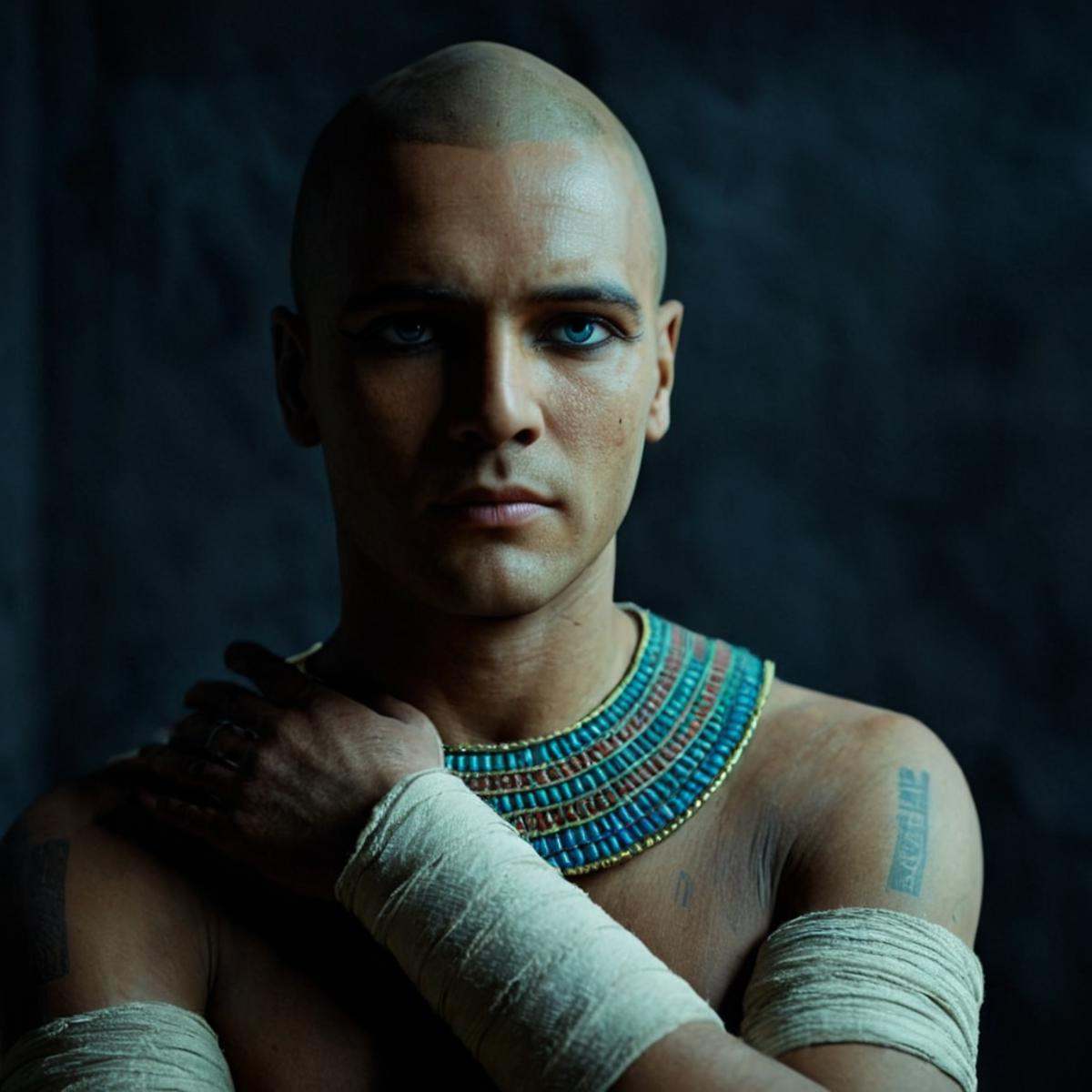 cinematic film still of 0 realism perfect Unreal Engine style Chiaroscuro Lighting Style ancient egyptian styleLong time a...