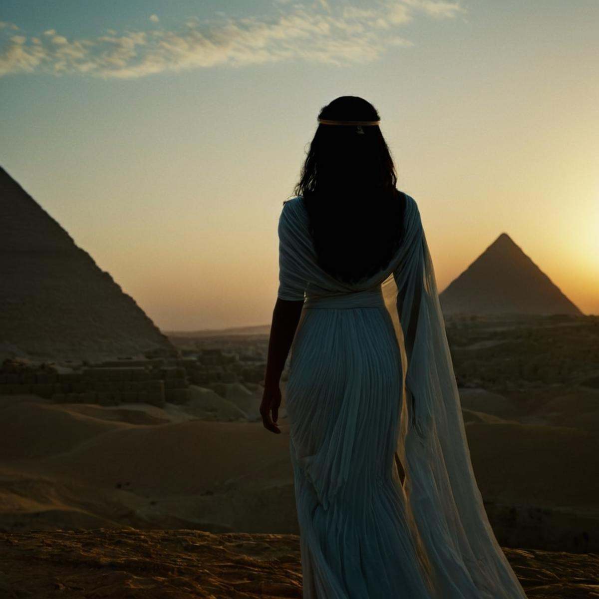 cinematic film still of 0 realism perfect Unreal Engine style Chiaroscuro Lighting Style ancient egyptian styleLong time a...