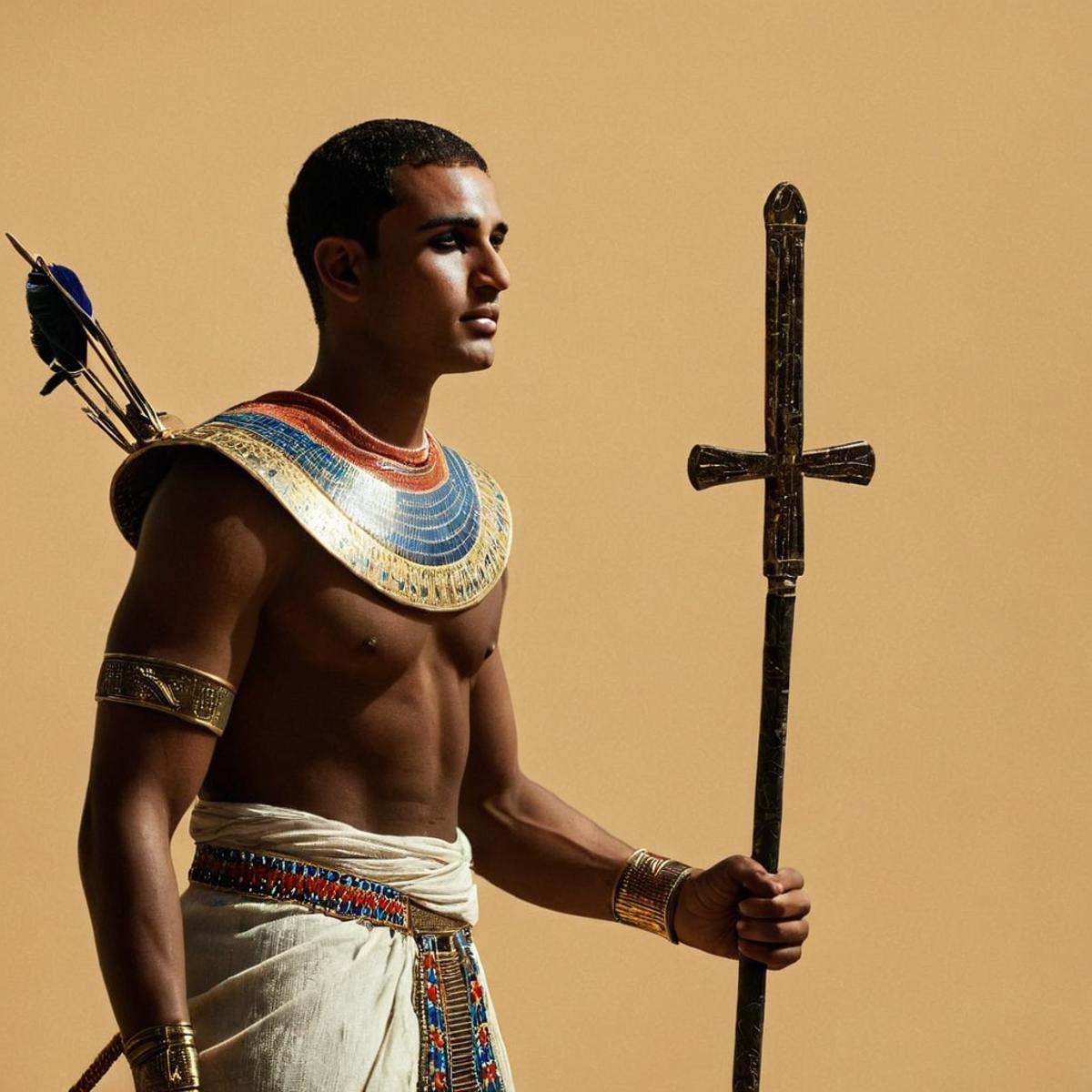 cinematic film still of 0 realism perfect Unreal Engine style Chiaroscuro Lighting Style Long time ago In ancient Egypt,...