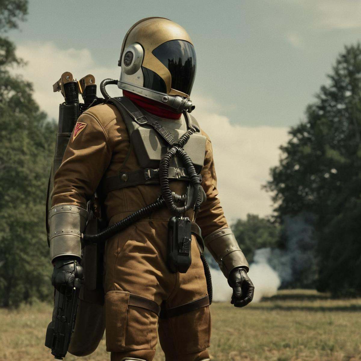 cinematic film still of Rocketeer,  Allies,  USA on Tensor.Art