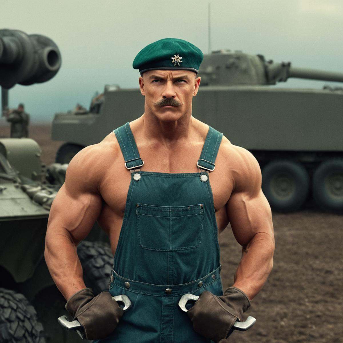 cinematic film still of Bodybuilding,  huge,  bodybuilder on Tensor.Art
