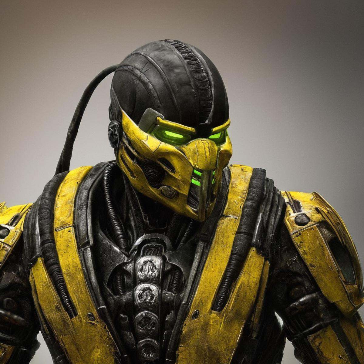 Hyperrealistic art of Mortal Kombat style,  fictional universe consisting of numerous realms,  Cyrax on Tensor.Art