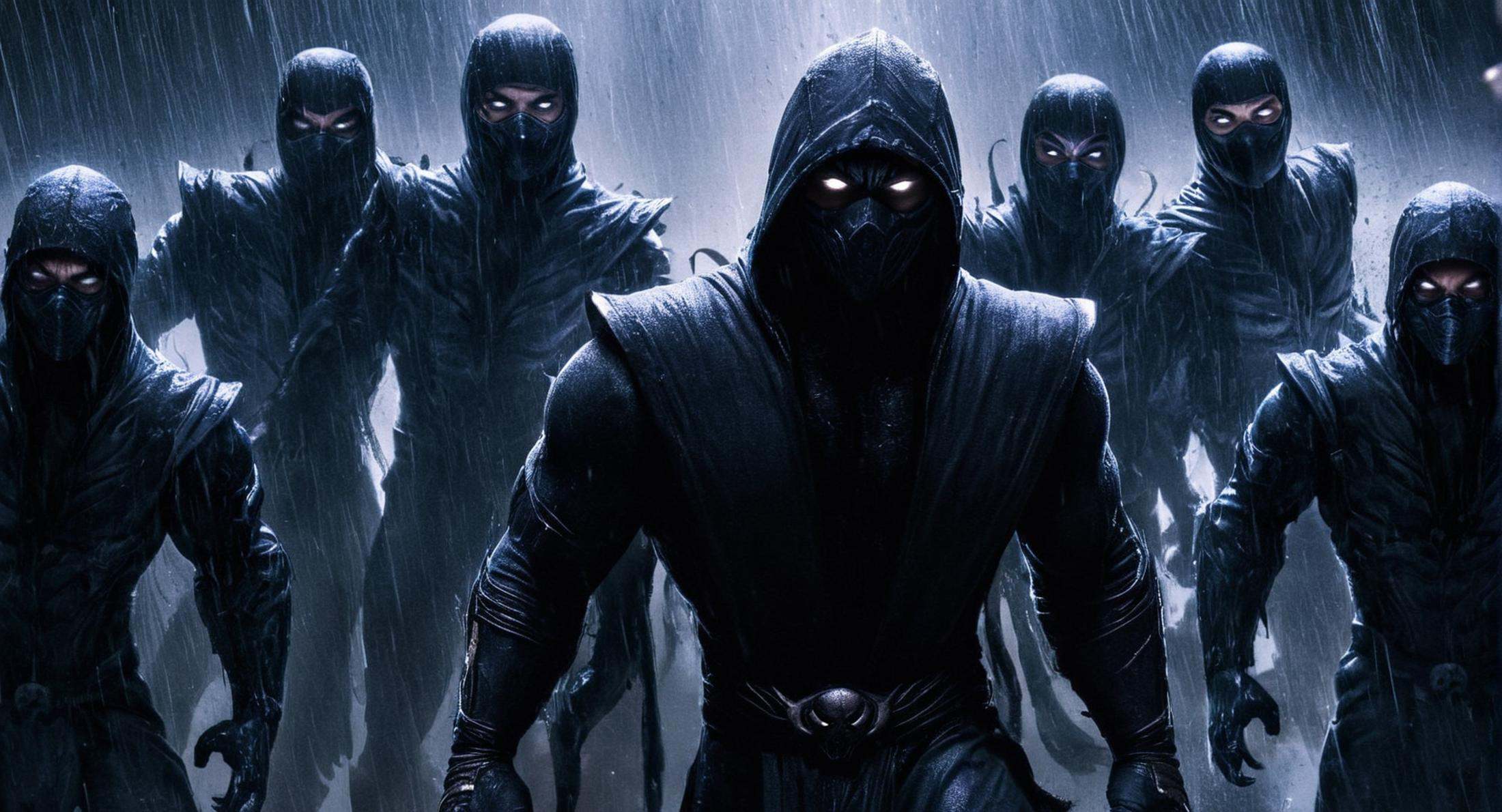 Horror-themed,  demonic grim reaper style of tobiaS booNMortal Kombat style,  fictional universe consisting of numerous re...