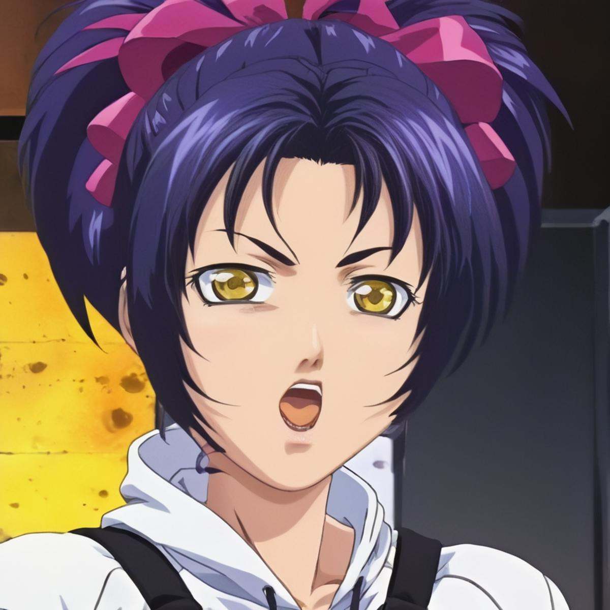 anime artwork of Nami kozono a woman with a surprised look on her face,  1girl,  solo on Tensor.Art