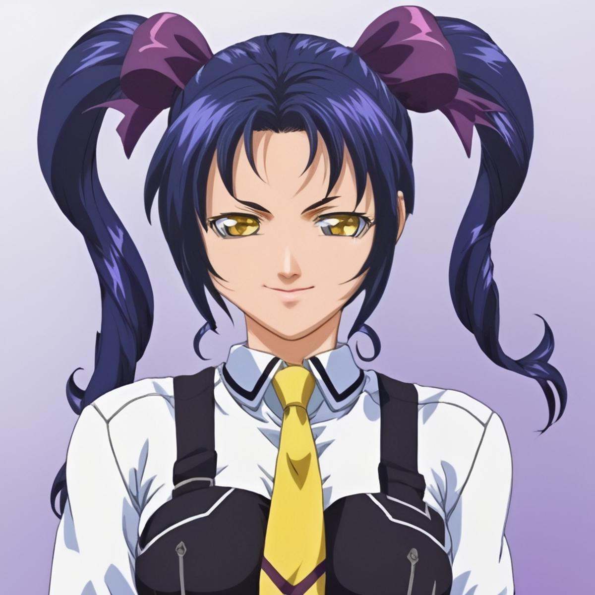 anime artwork of Nami kozono a woman with a bow in her hair,  1girl,  solo on Tensor.Art