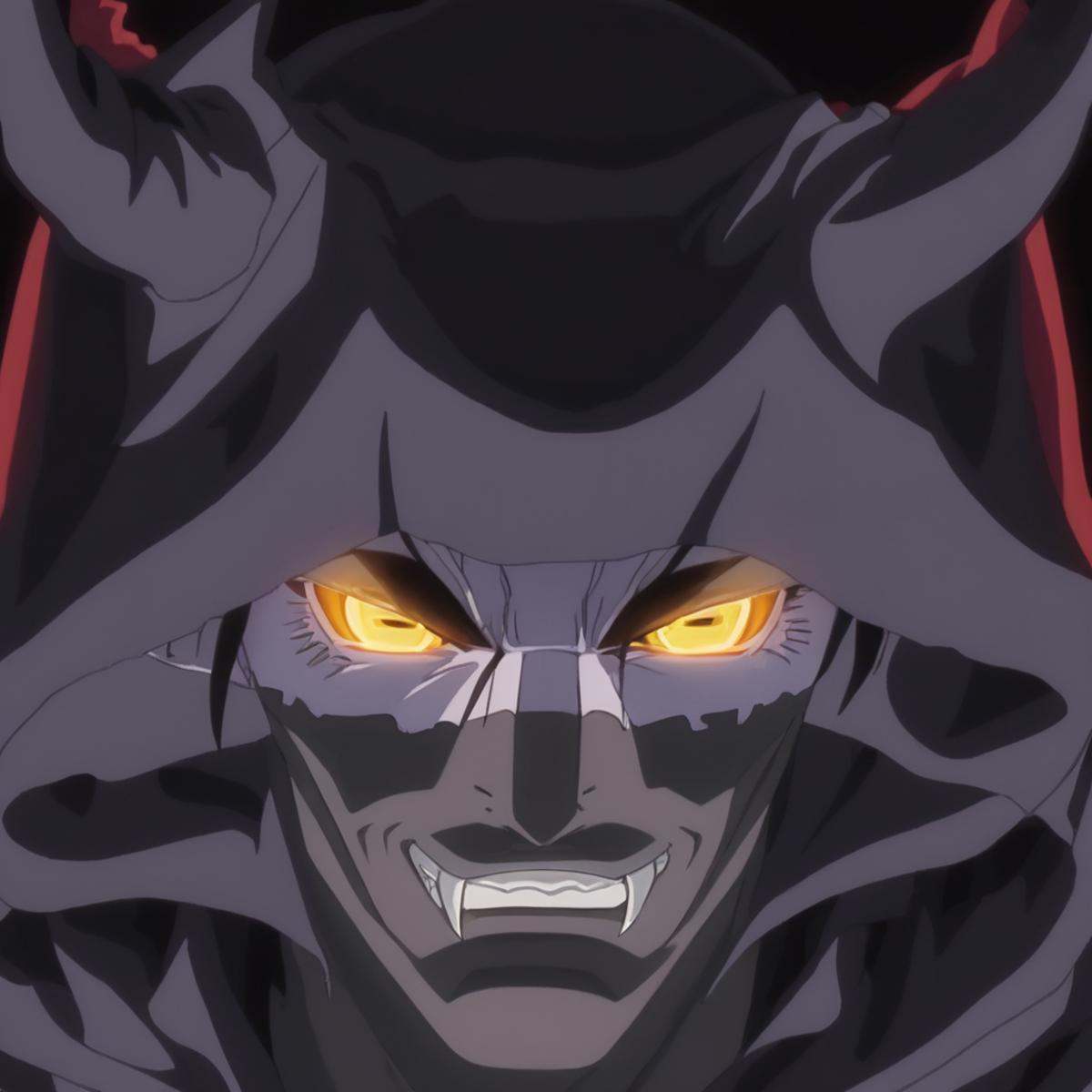 anime artwork of closeup,  Demon solo,  looking at viewer on Tensor.Art